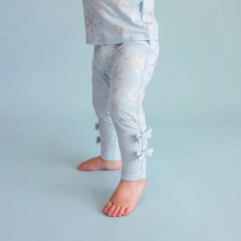 Disney Frozen Elsa Snowflake Bow Leggings