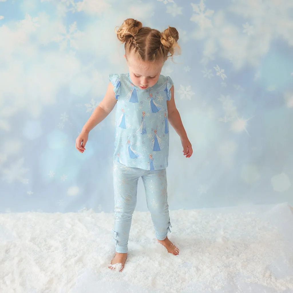 Disney Frozen Elsa Snowflake Bow Leggings