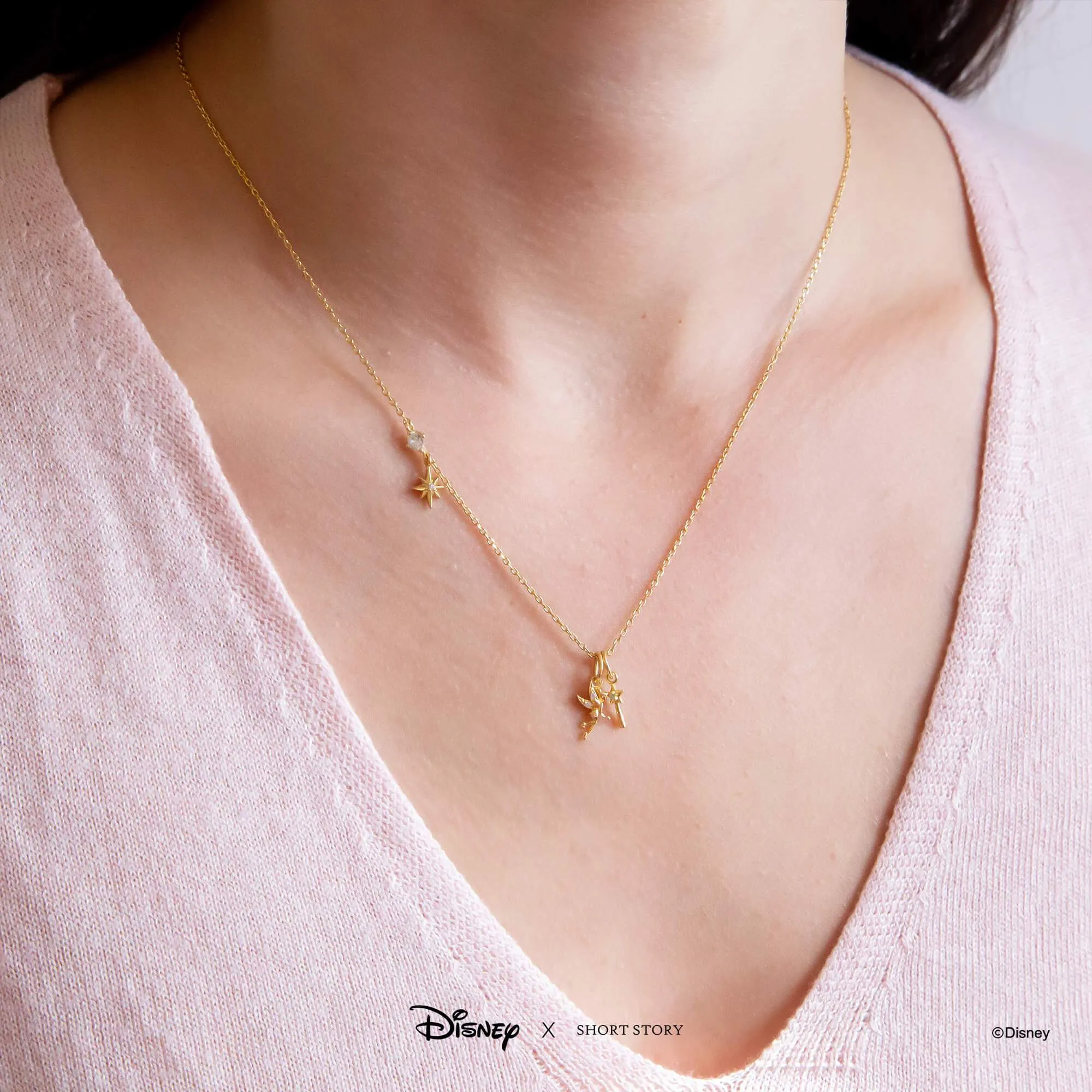 Disney Necklace Charm Diamante Wand