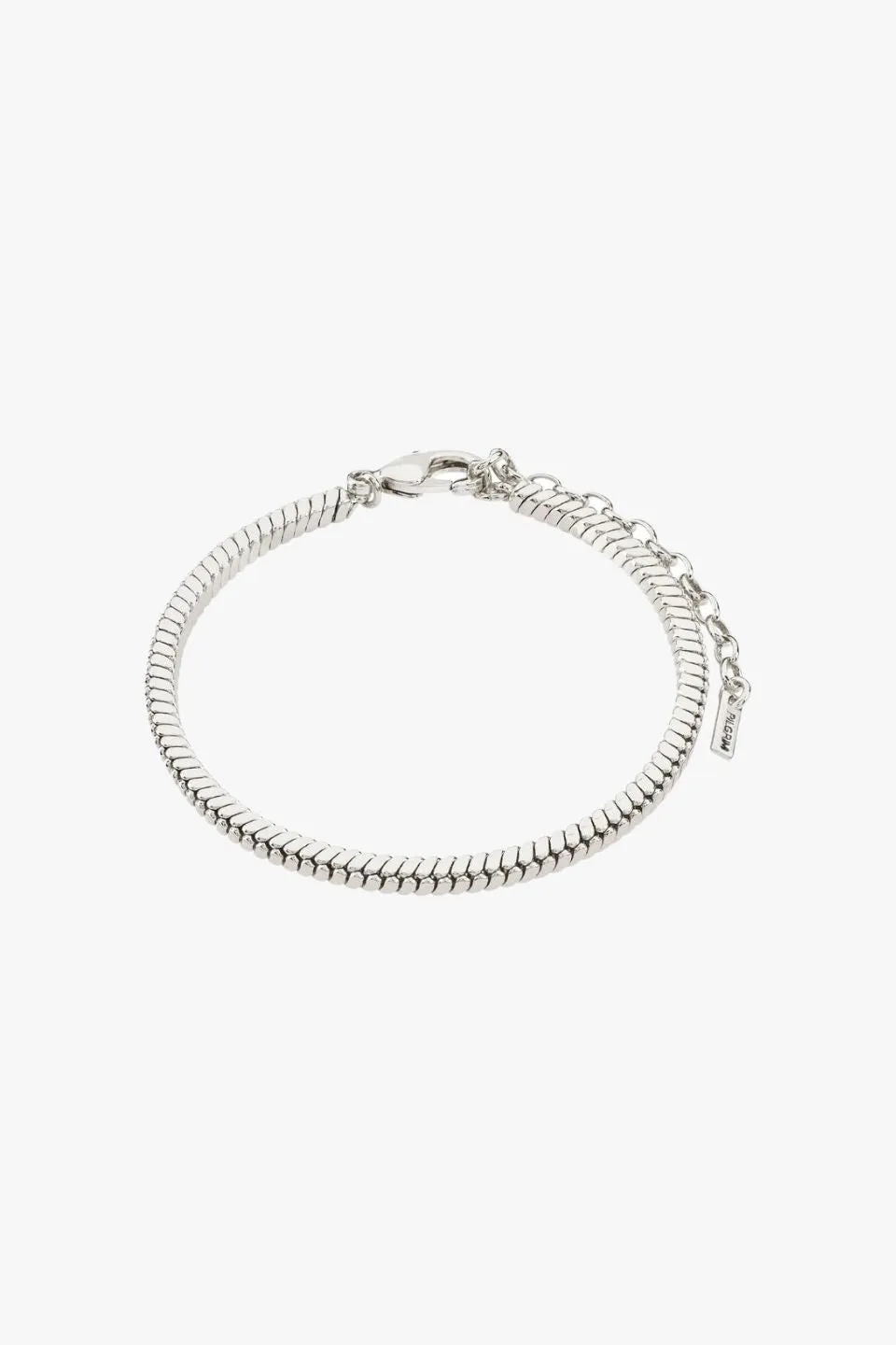 Dominique Flat Snake Silver Chain Recycled Bracelet