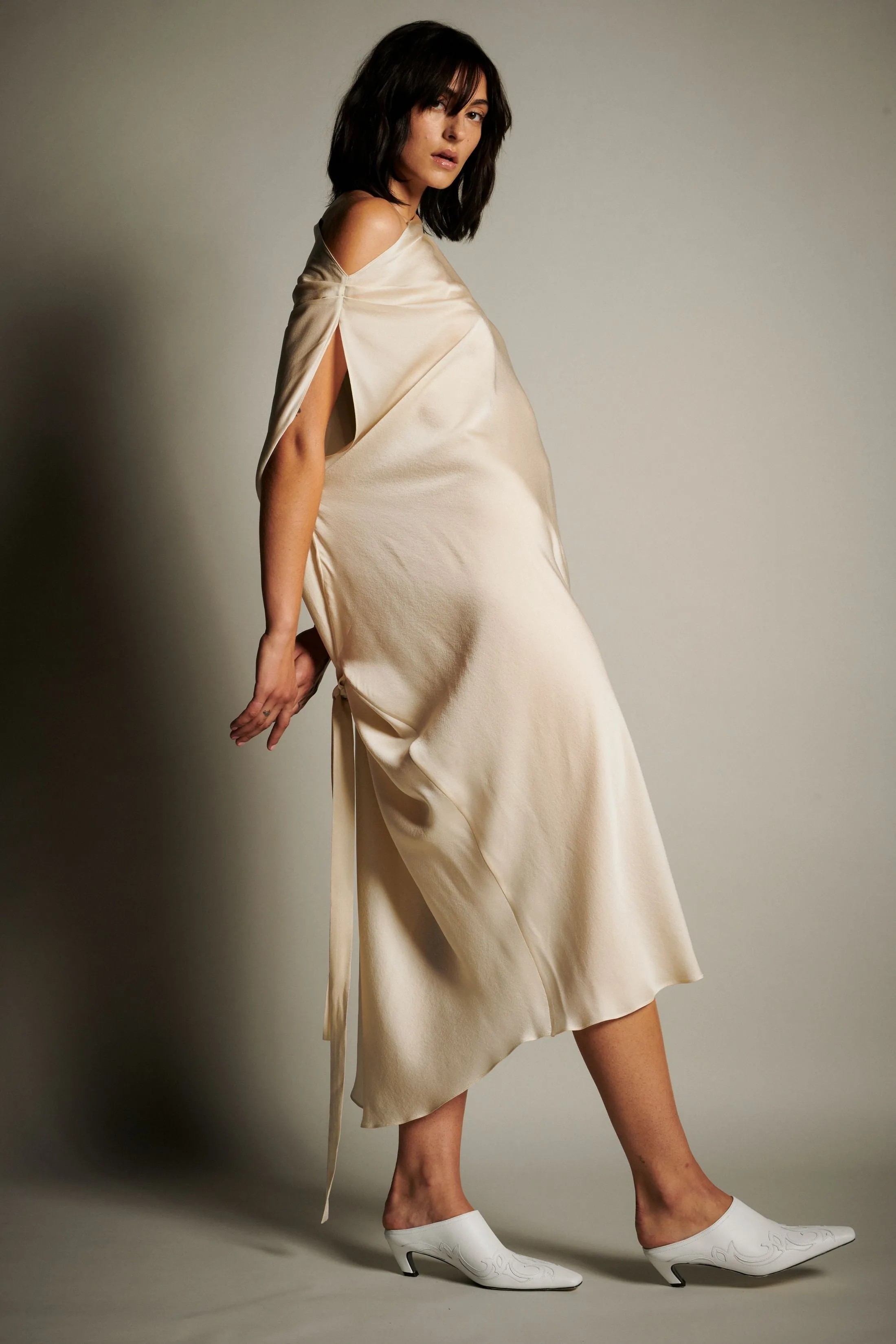 Double Wing Dress - Limestone