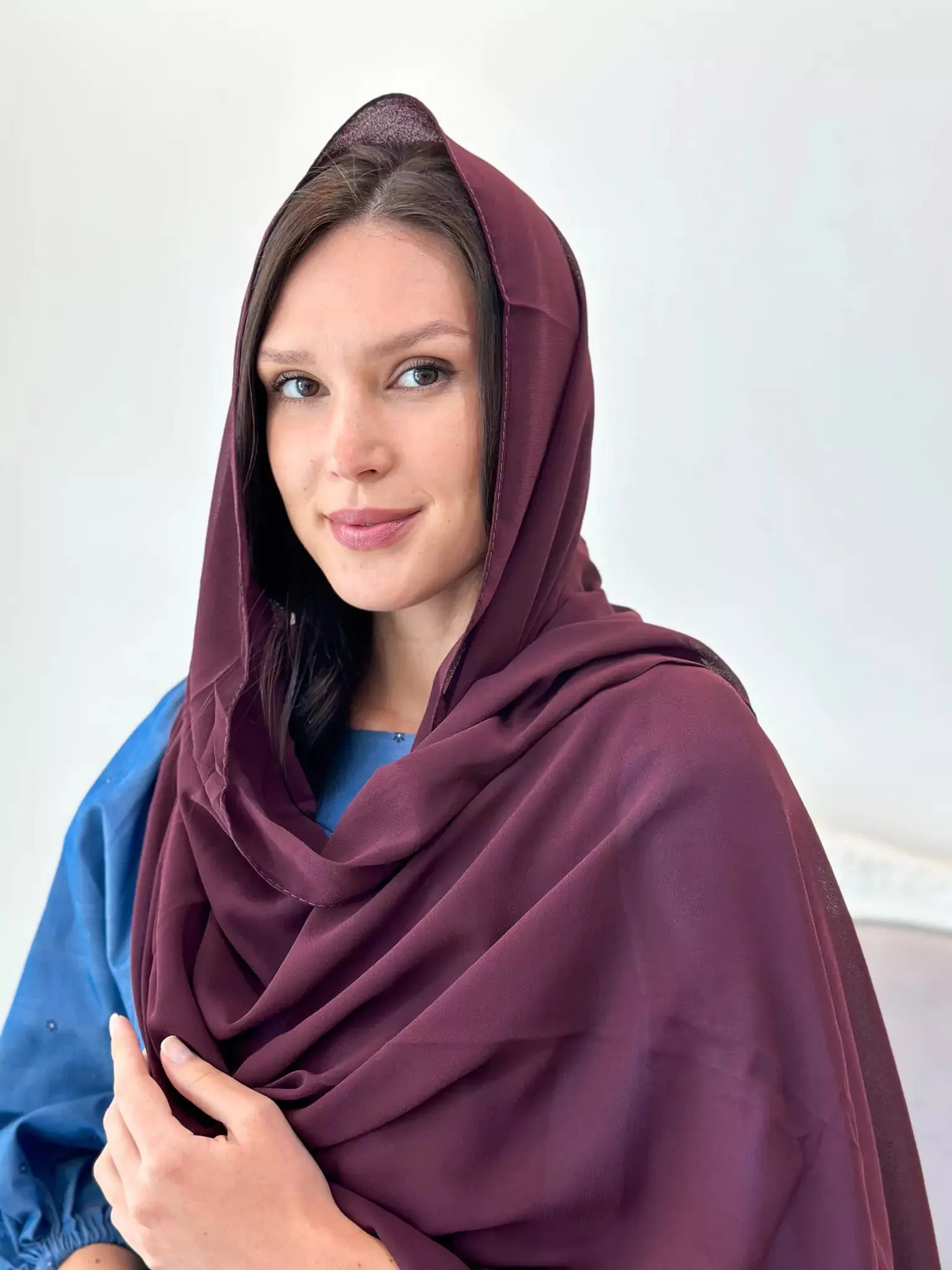 Essential Chiffon Hijab / Stole - Chocolate Rose