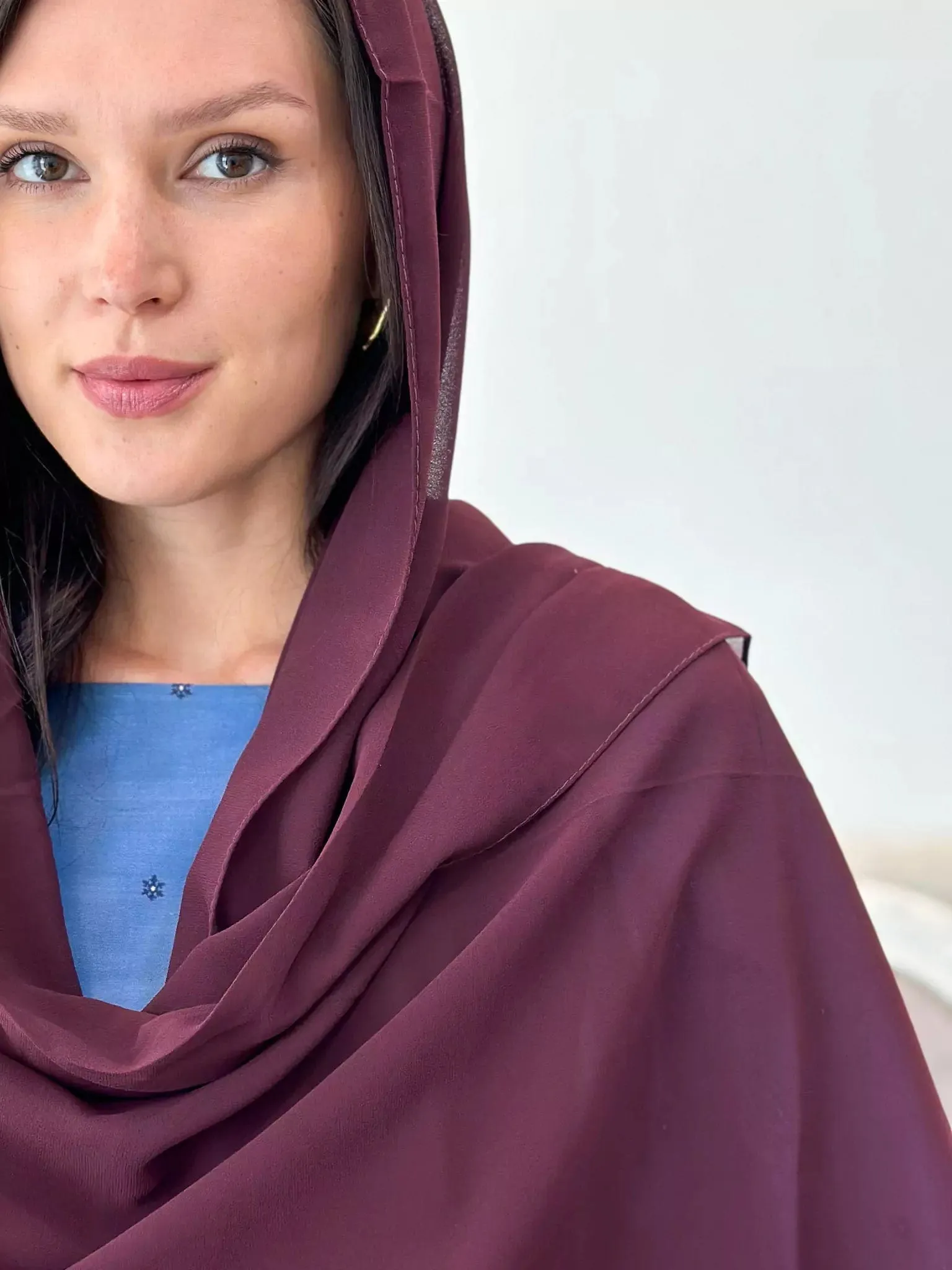 Essential Chiffon Hijab / Stole - Chocolate Rose