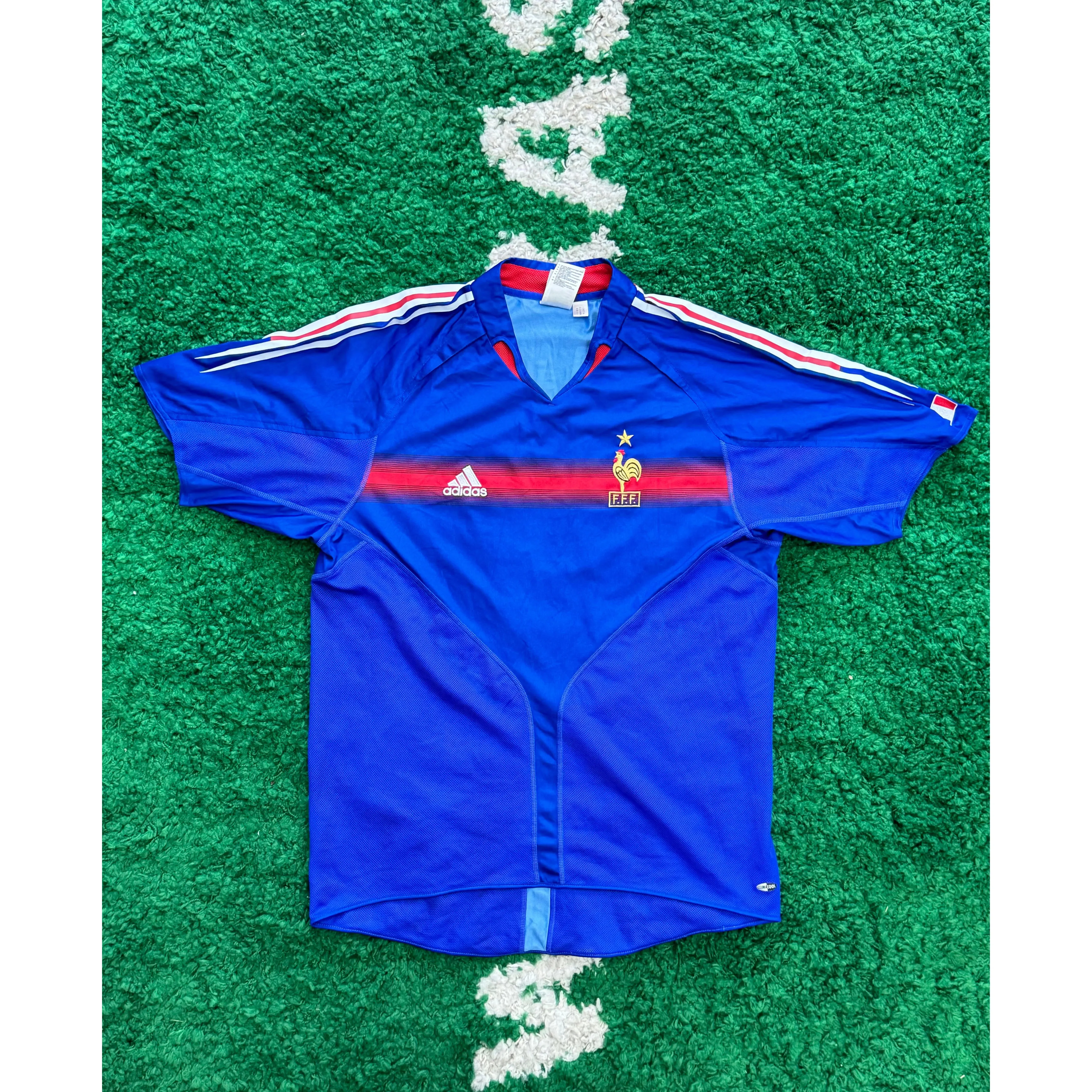 France Home Shirt 2004-2006 Zidane #10 L