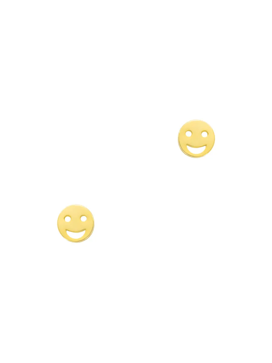 Gold Smiley Face Posts