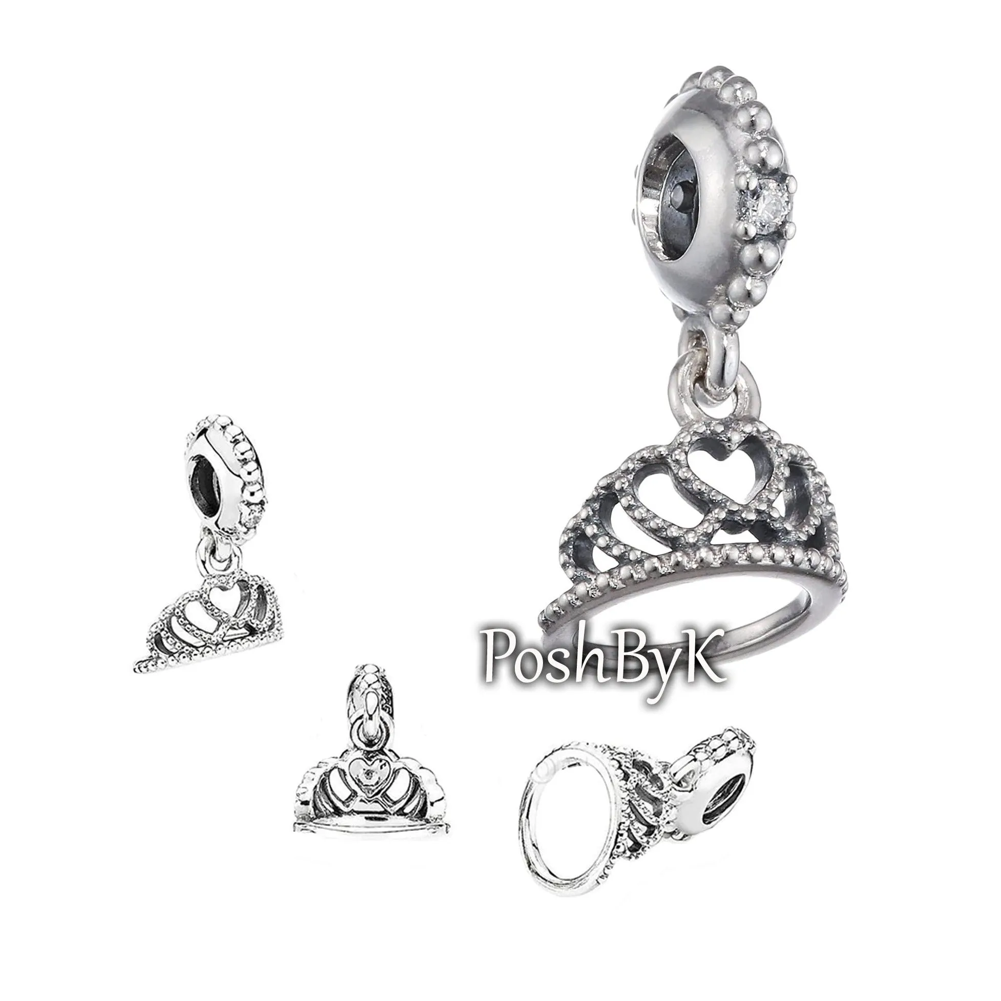 Hearts Tiara Charm 791738CZ