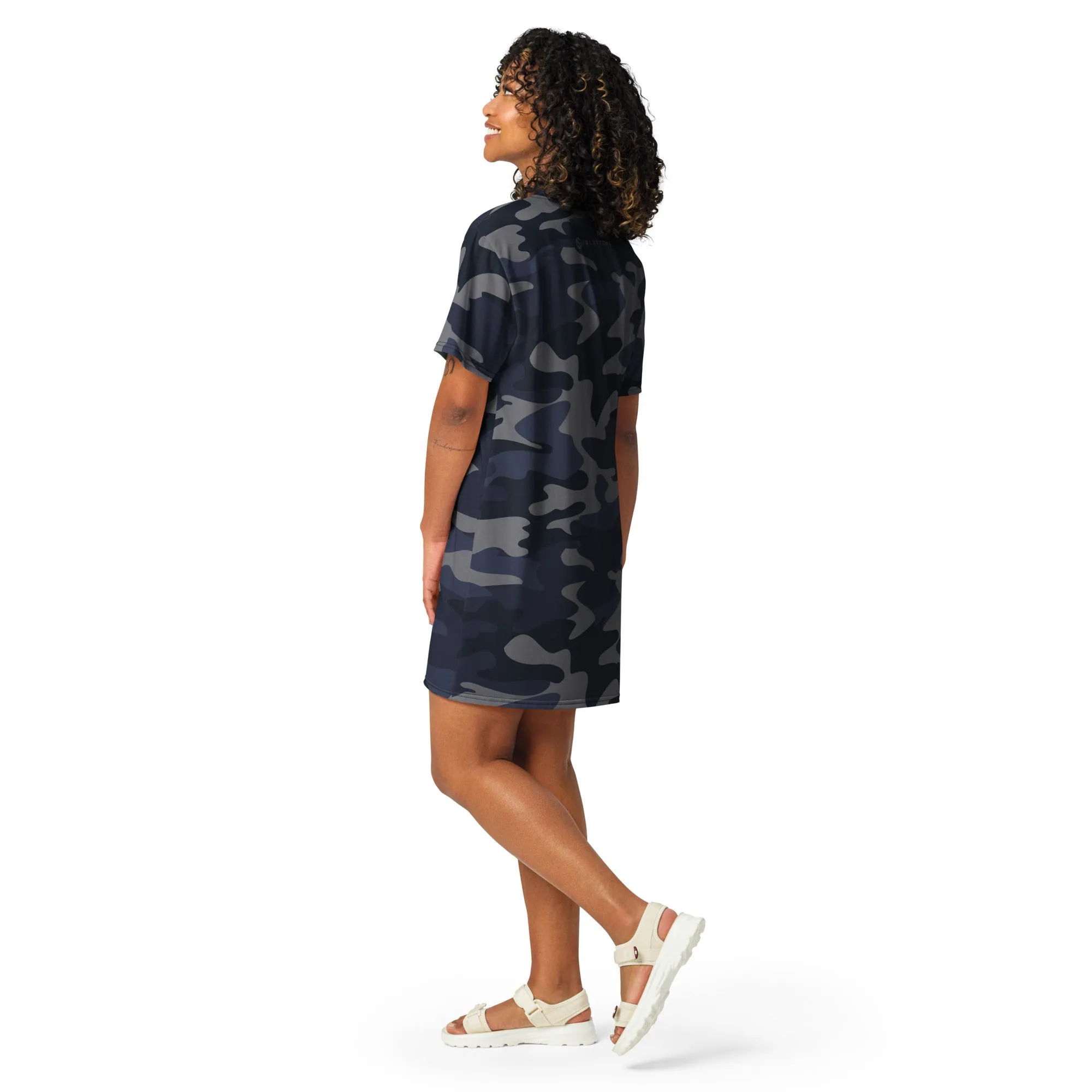 HOT SHOT, T-SHIRT DRESS NAVY CAMO