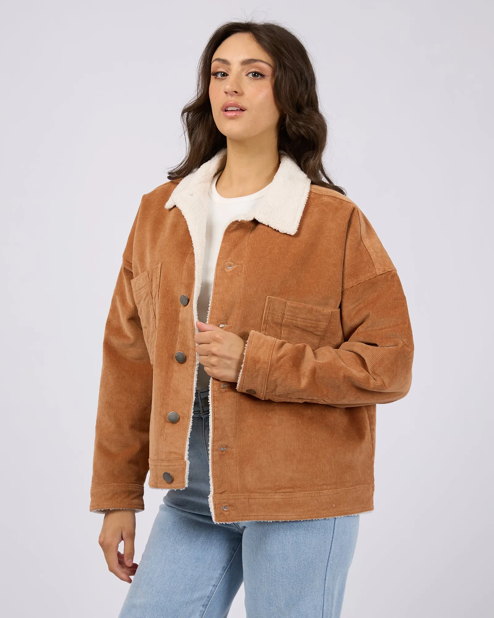 Huntley Cord Jacket Tan