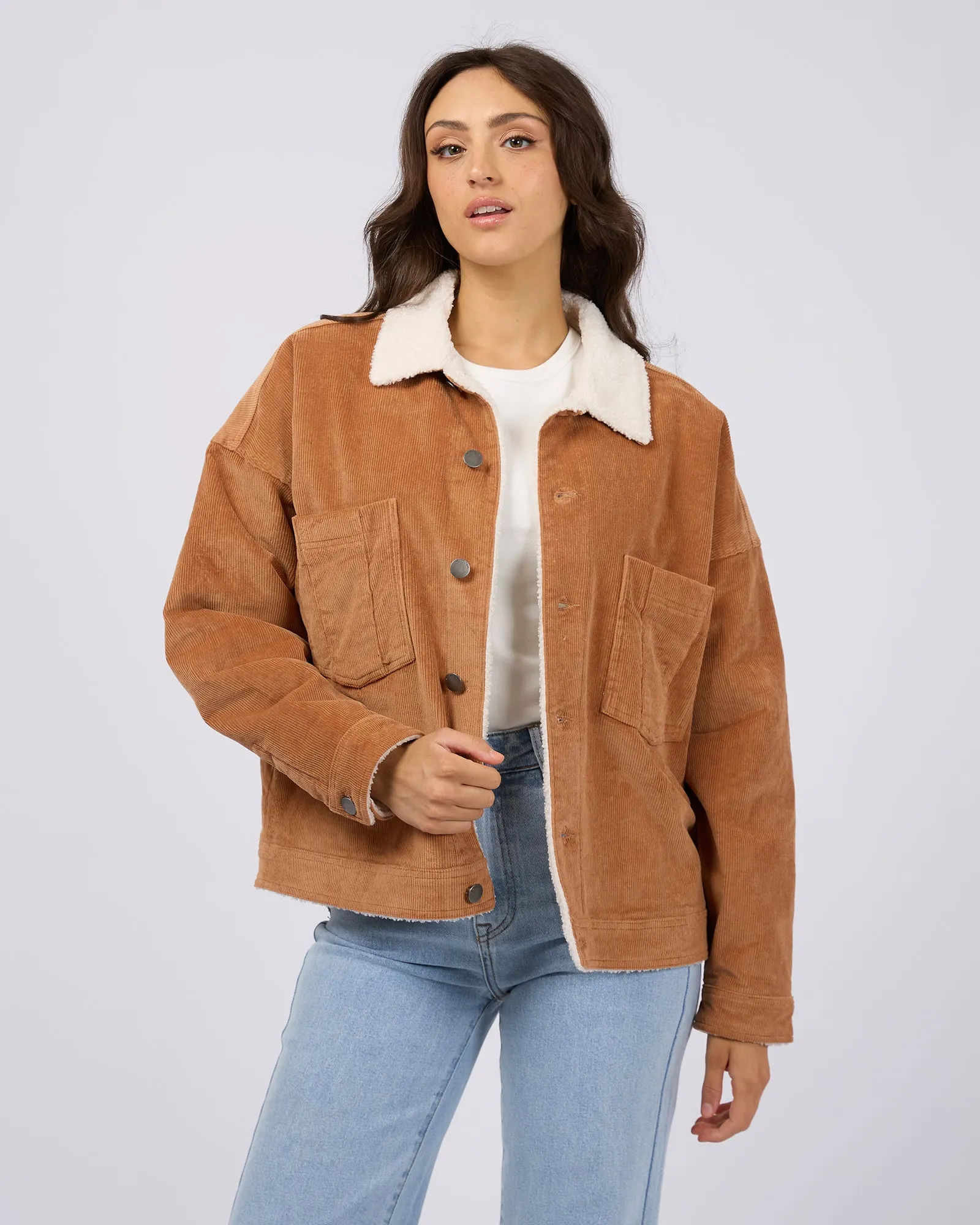 Huntley Cord Jacket Tan