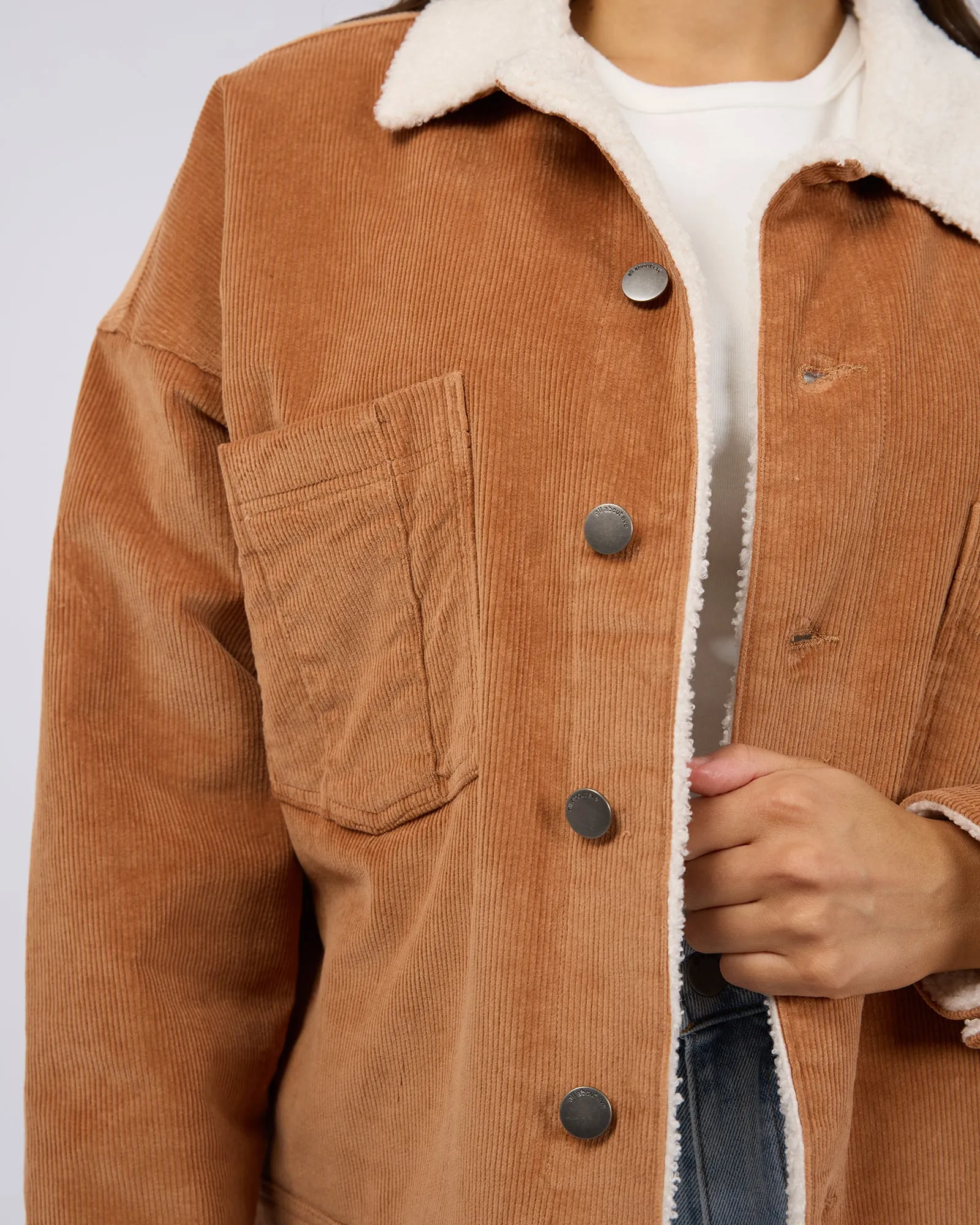 Huntley Cord Jacket Tan