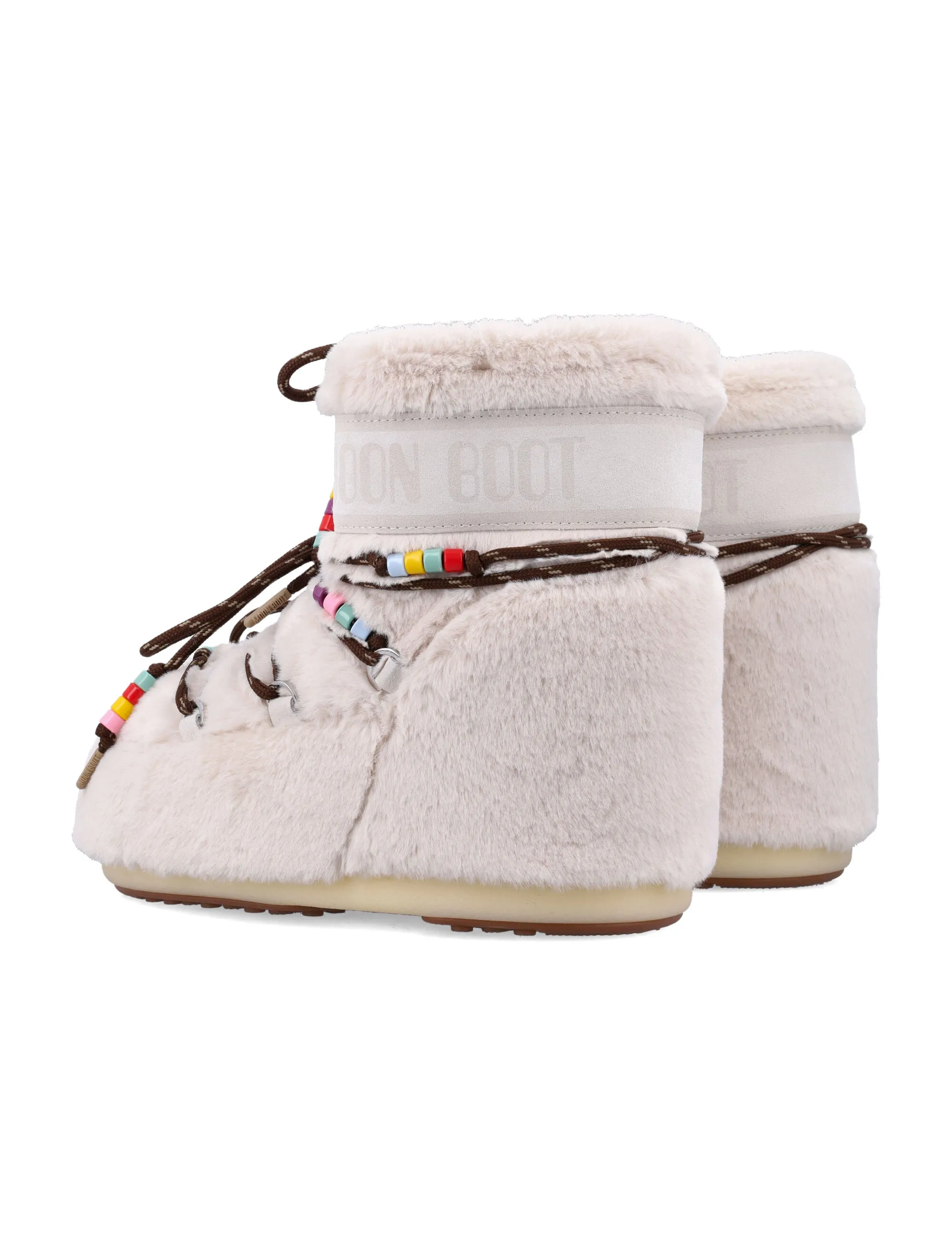 ICON LOW FAUX-FUR BEADS BOOTS