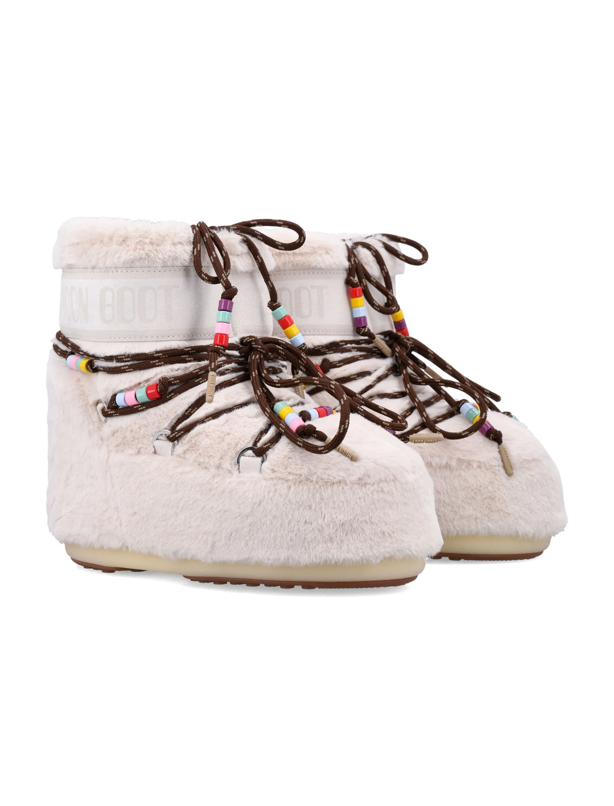 ICON LOW FAUX-FUR BEADS BOOTS