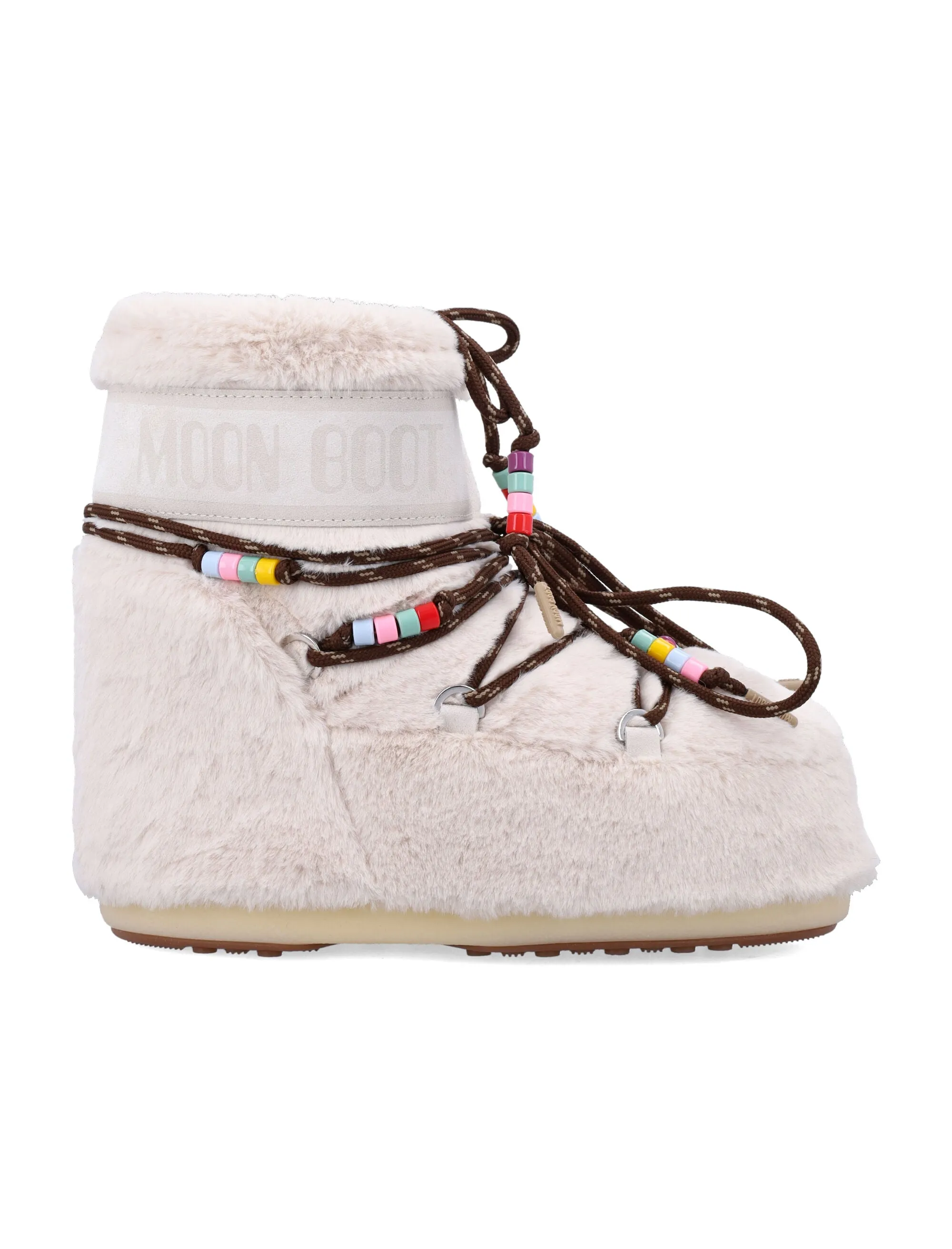 ICON LOW FAUX-FUR BEADS BOOTS