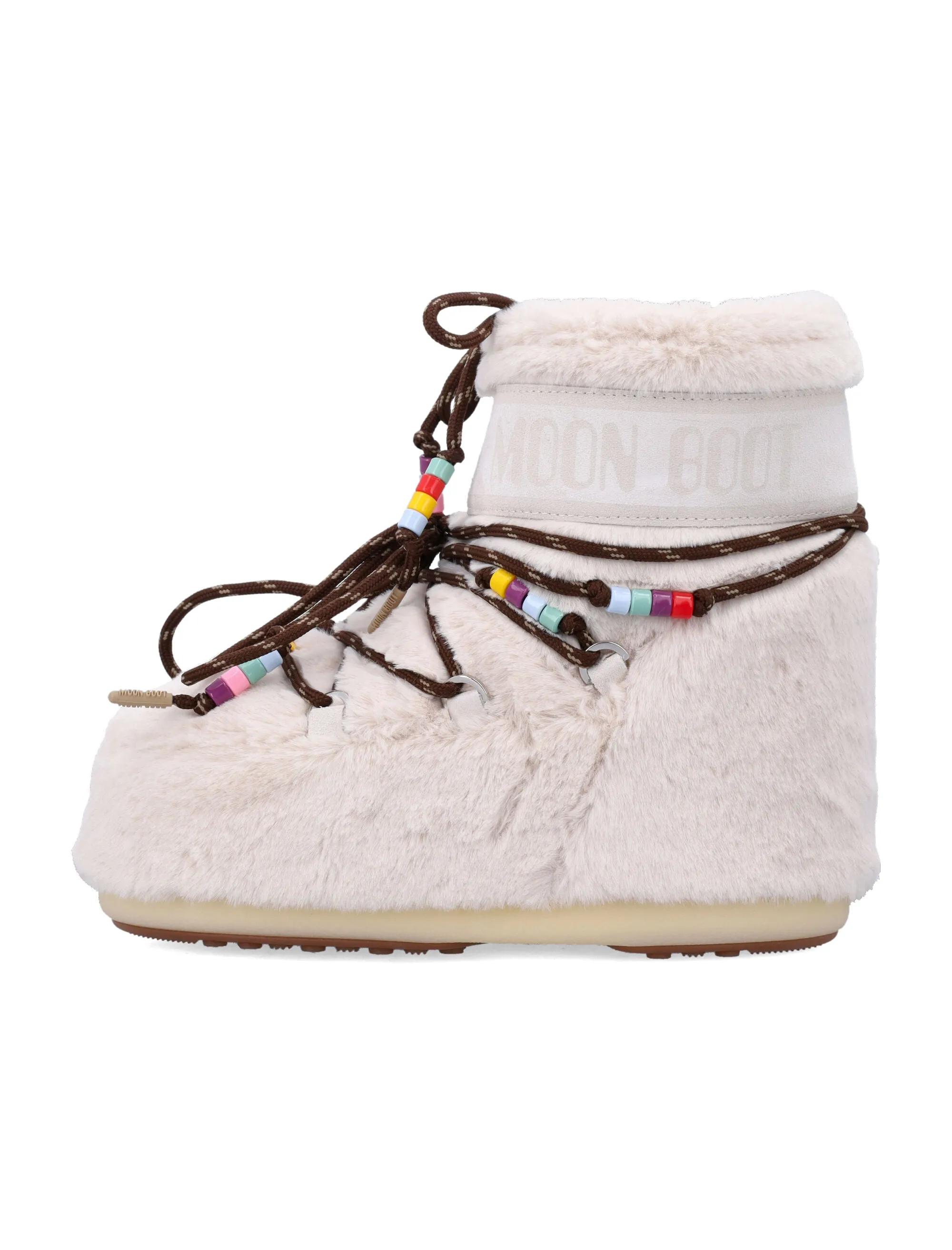 ICON LOW FAUX-FUR BEADS BOOTS