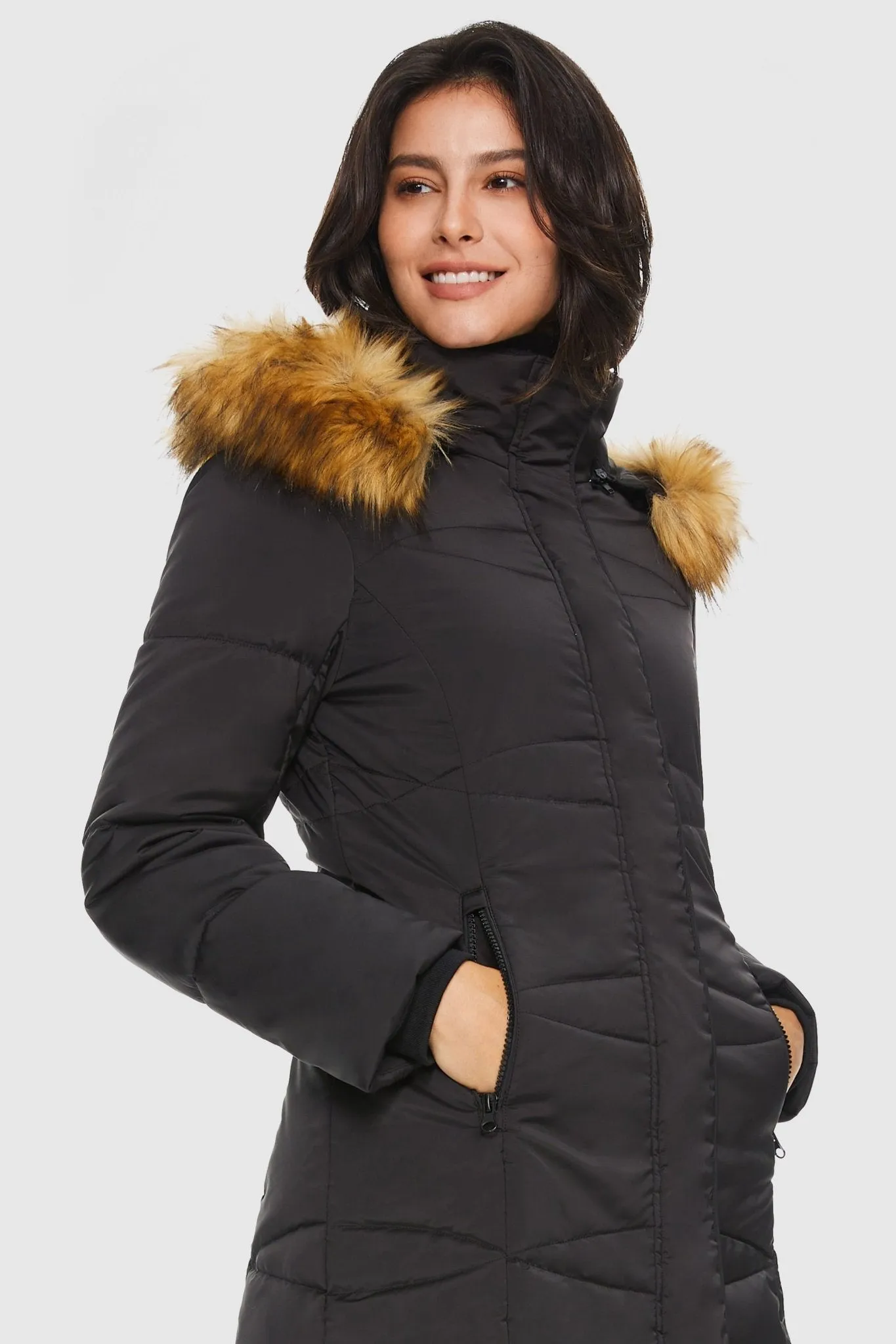 Insulated Jacket Zip-up Winter Coat