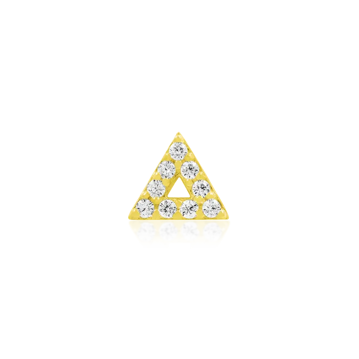 J-89 JUNIPURR GOLD TRIANGLE WITH CZ STONES