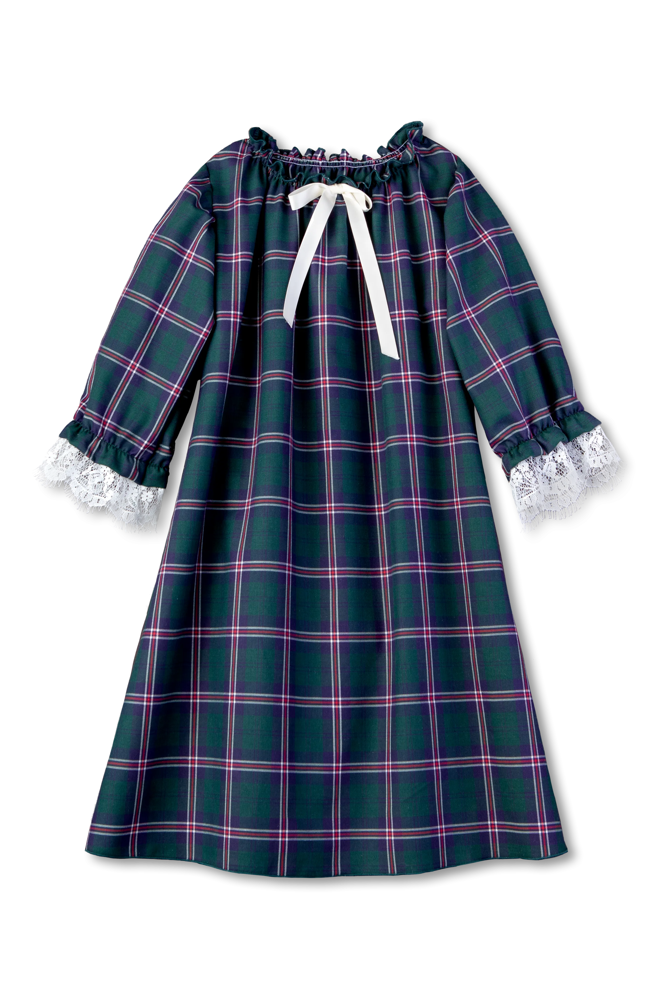 JULIA - GIRLS' NIGHTDRESS IN GREEN TARTAN