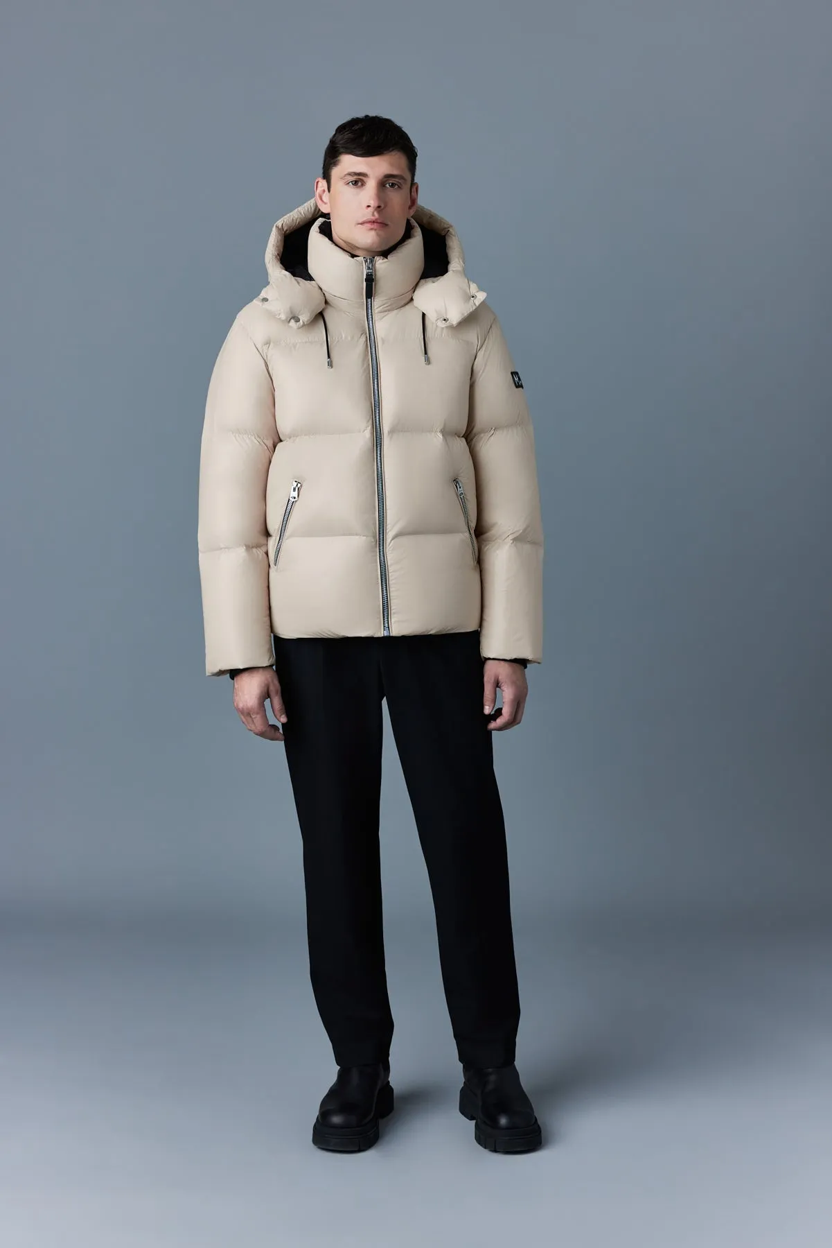 KENT-Z lustrous light down jacket with hood Trench