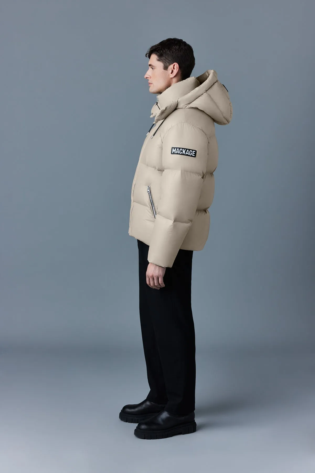 KENT-Z lustrous light down jacket with hood Trench