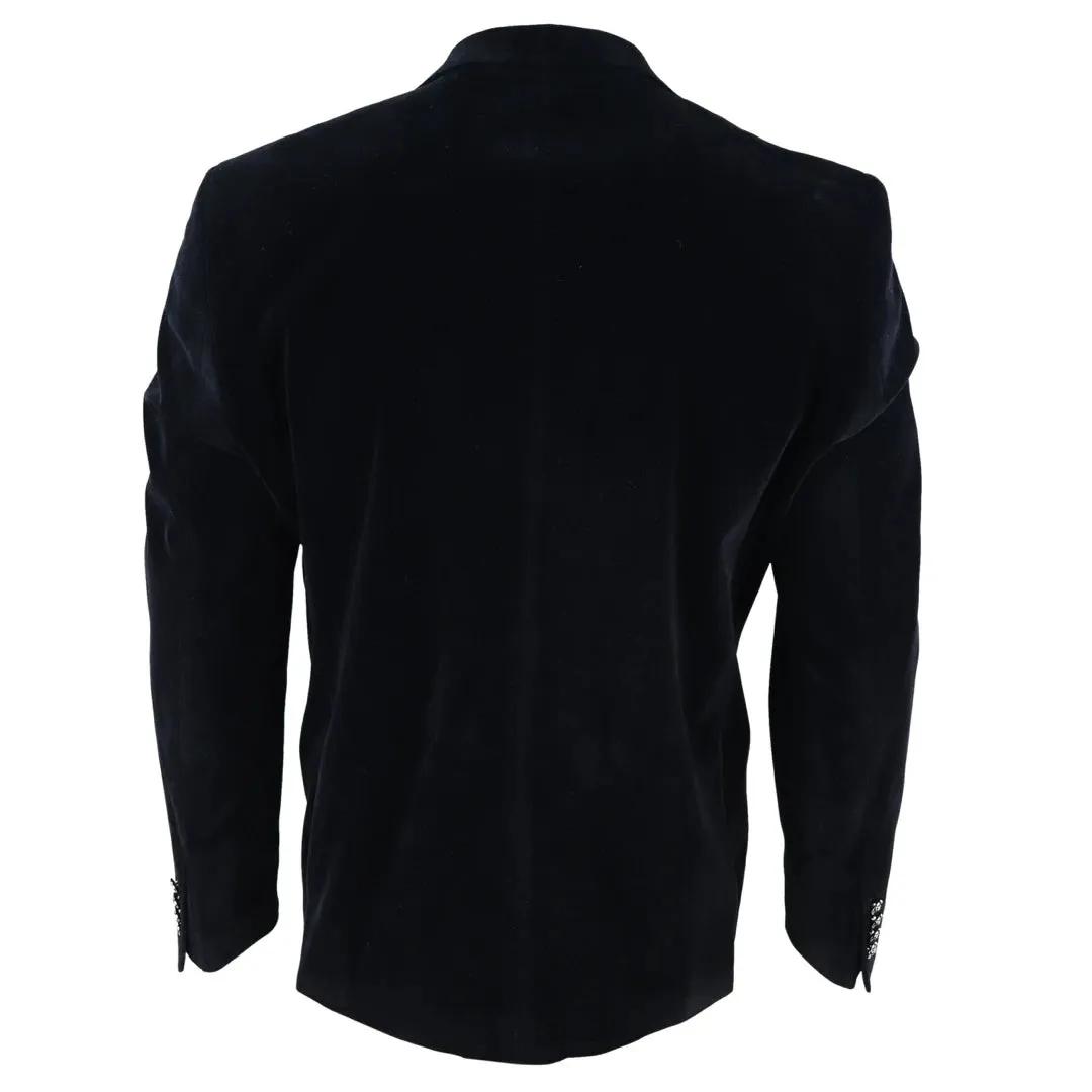 Men's Soft Velvet 1 Button Dinner Jacket Tuxedo Blazer