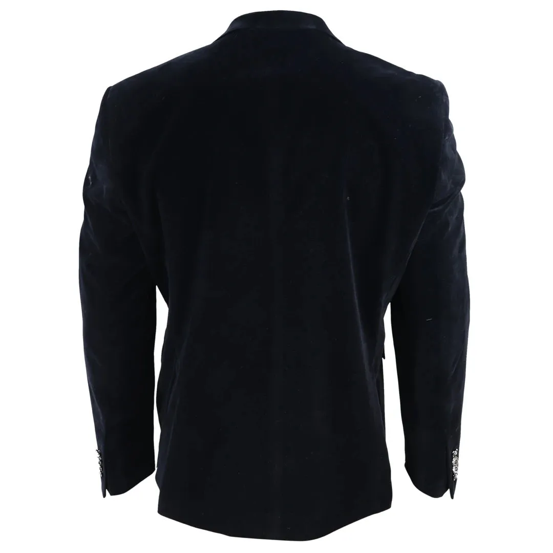 Men's Velvet Blazer Suit Jacket 2 Button Dinner Formal