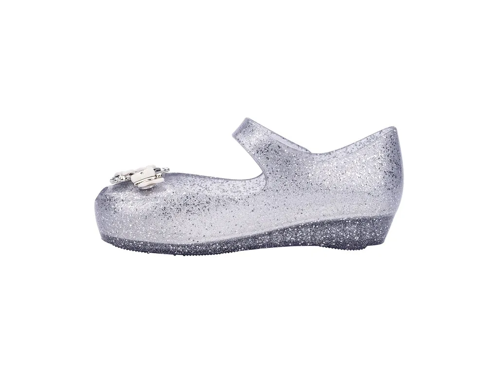 Mini Melissa Ultragirl Chrome Flower BB Clear GlItter Silver