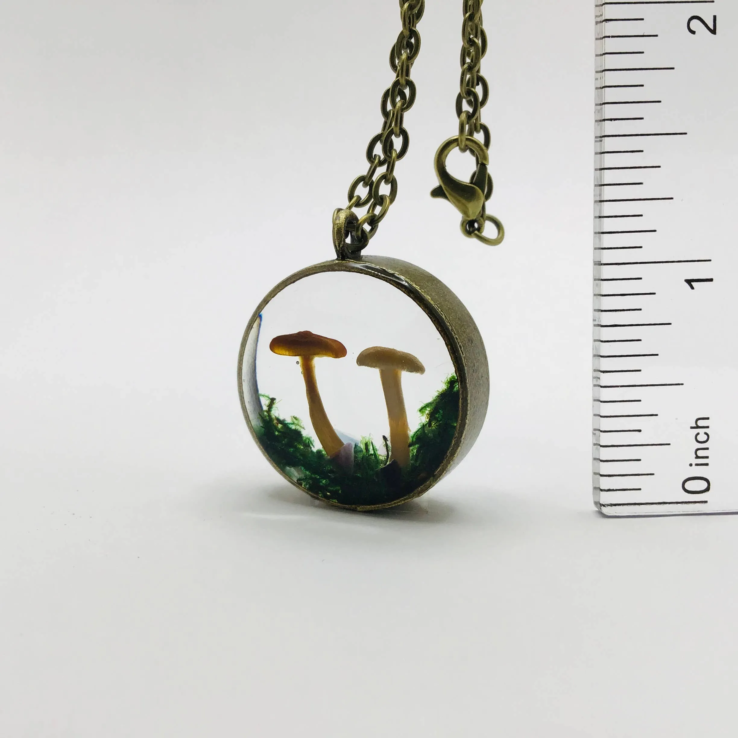 Mushroom Curiosity Charm Necklace Color: Bronze # 3446