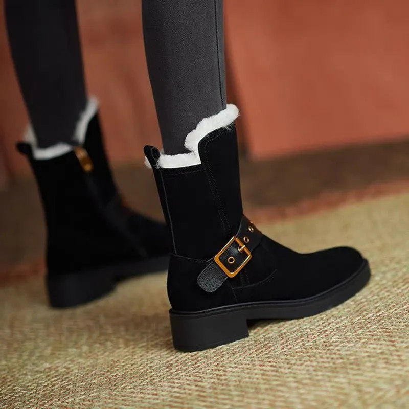 Plush Warm Ankle Chelsea Boots