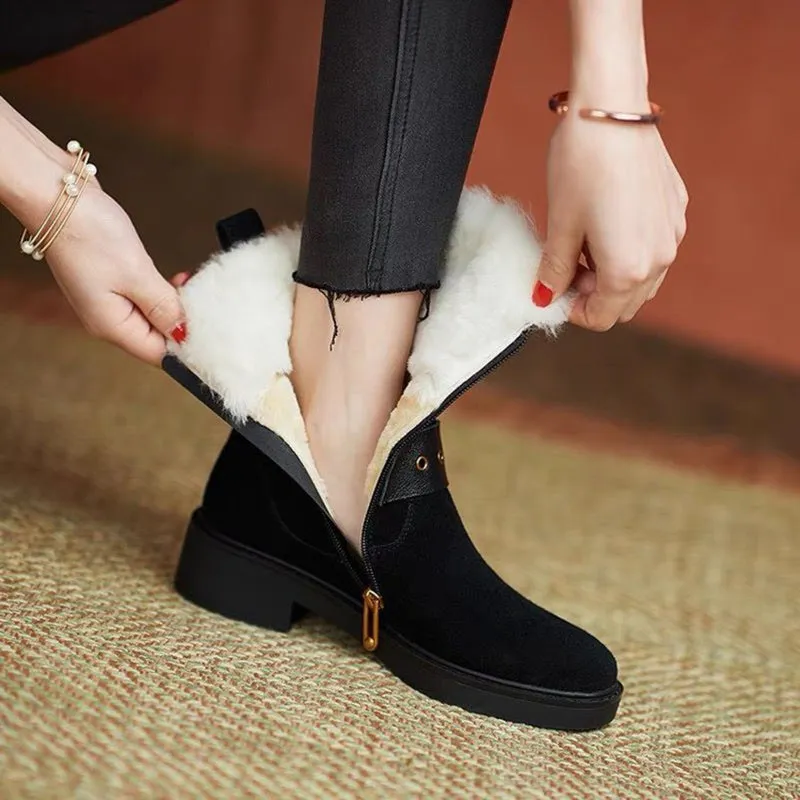 Plush Warm Ankle Chelsea Boots