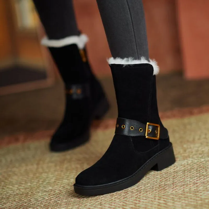 Plush Warm Ankle Chelsea Boots