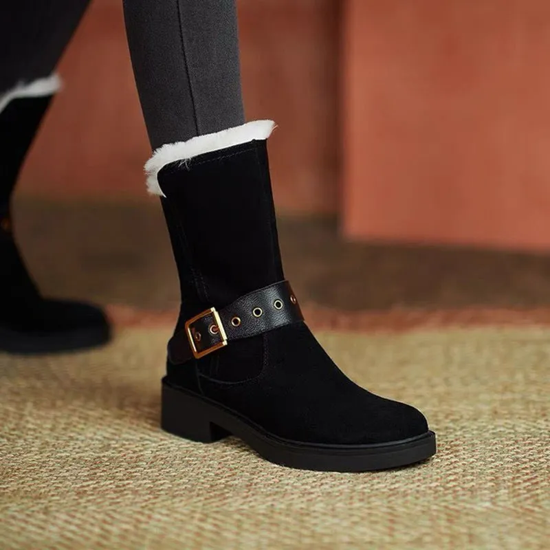 Plush Warm Ankle Chelsea Boots