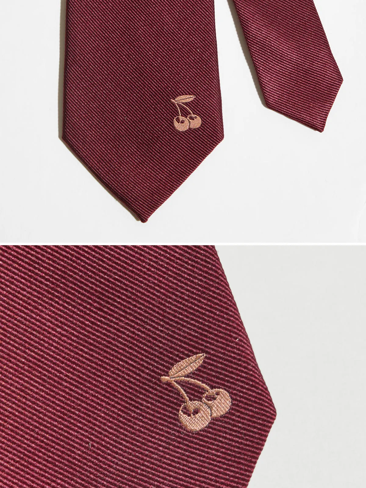 "Lost Cherries" Silk Tie - Red