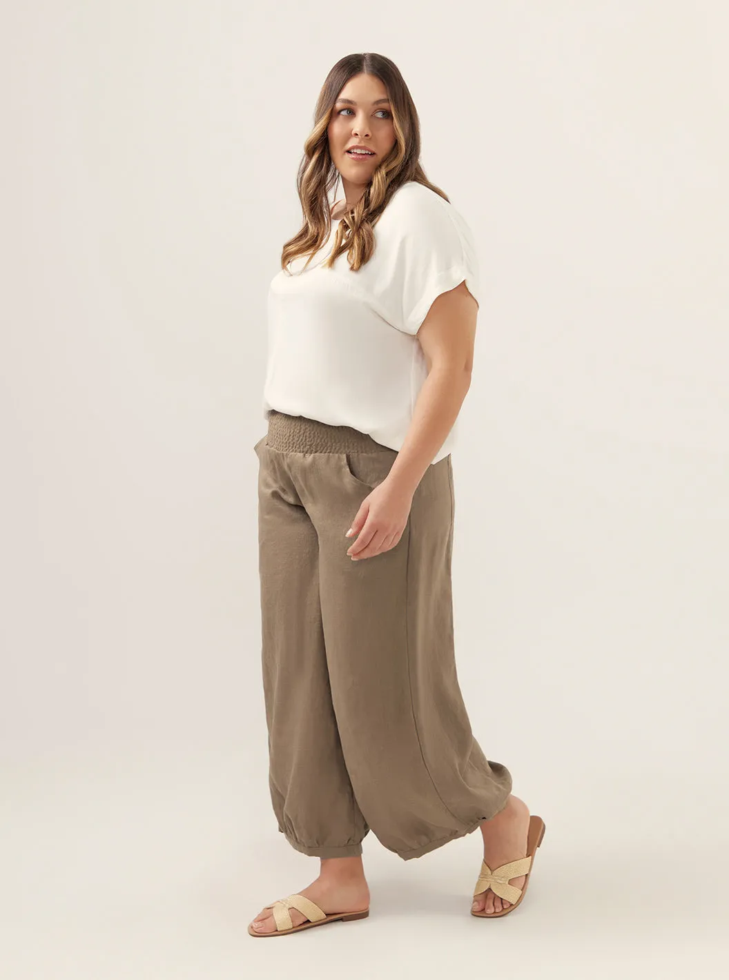 Sadhu French Linen Pants Cinnamon