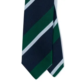 Silk Repp Stripe Tipped Tie