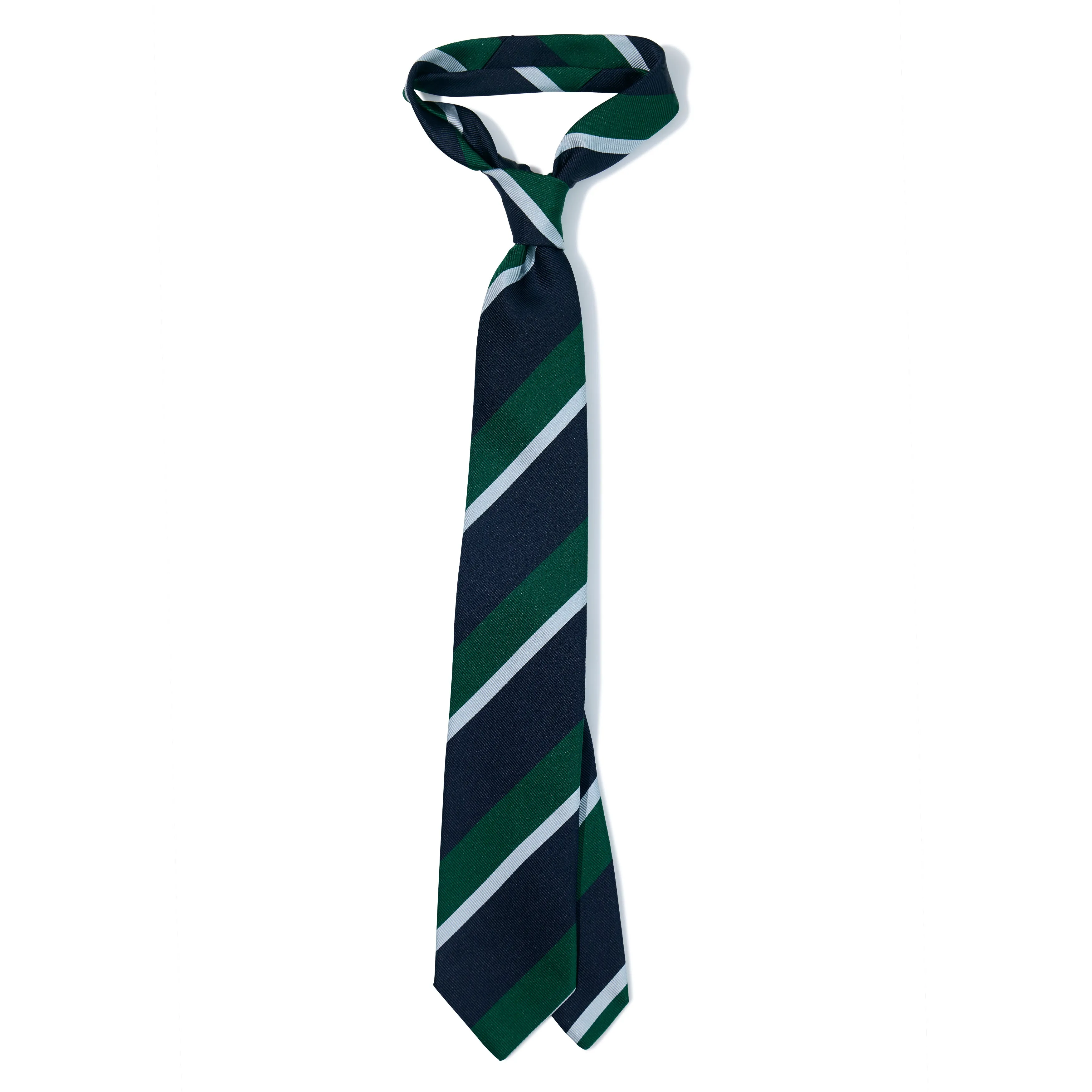 Silk Repp Stripe Tipped Tie