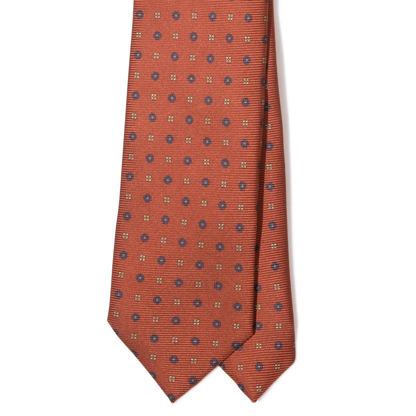 Silk Saglia Print Tipped Tie