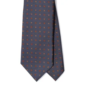 Silk Saglia Print Tipped Tie