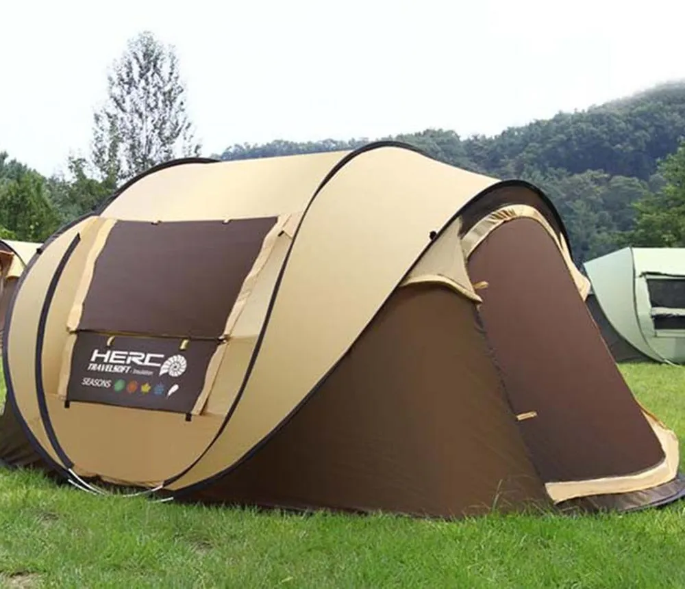 Ultralarge 4-5 Person Pop Up Fully Automatic Tour Camping Tent Beach Tent Party Tent Barraca