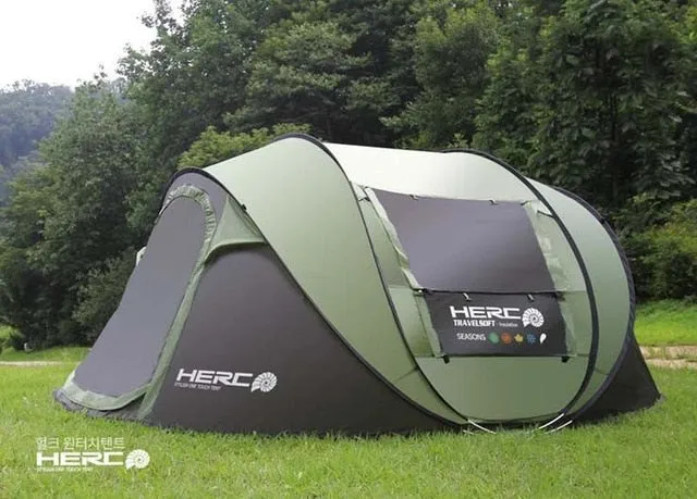 Ultralarge 4-5 Person Pop Up Fully Automatic Tour Camping Tent Beach Tent Party Tent Barraca